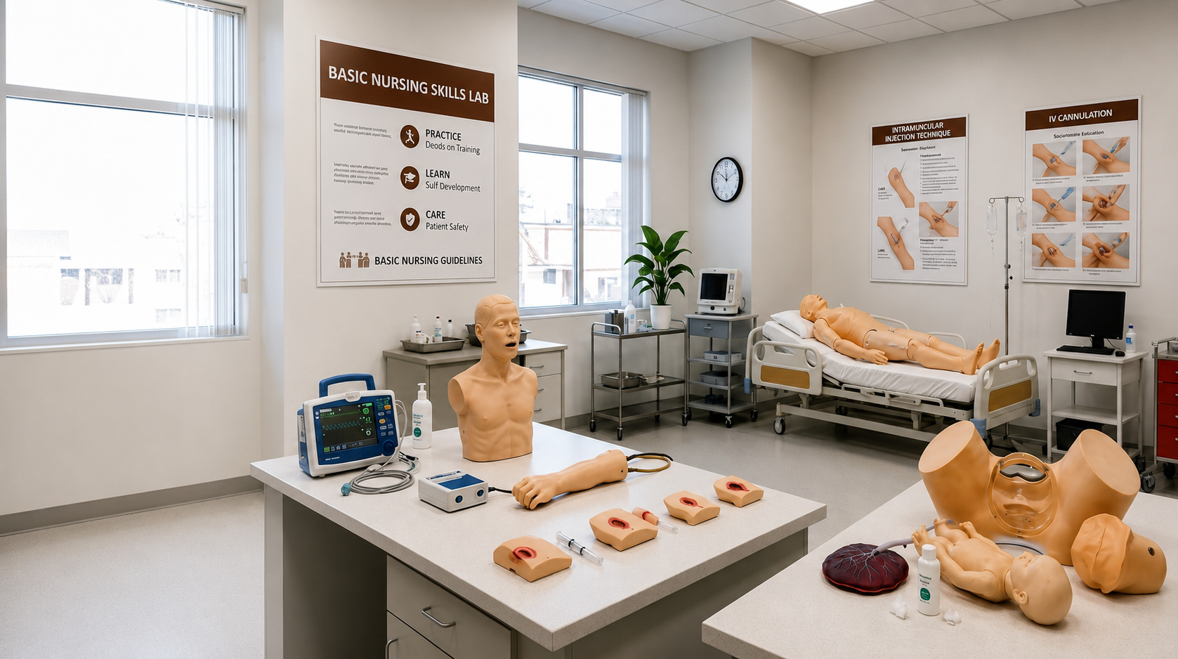 Advanced nursing simulation lab setup